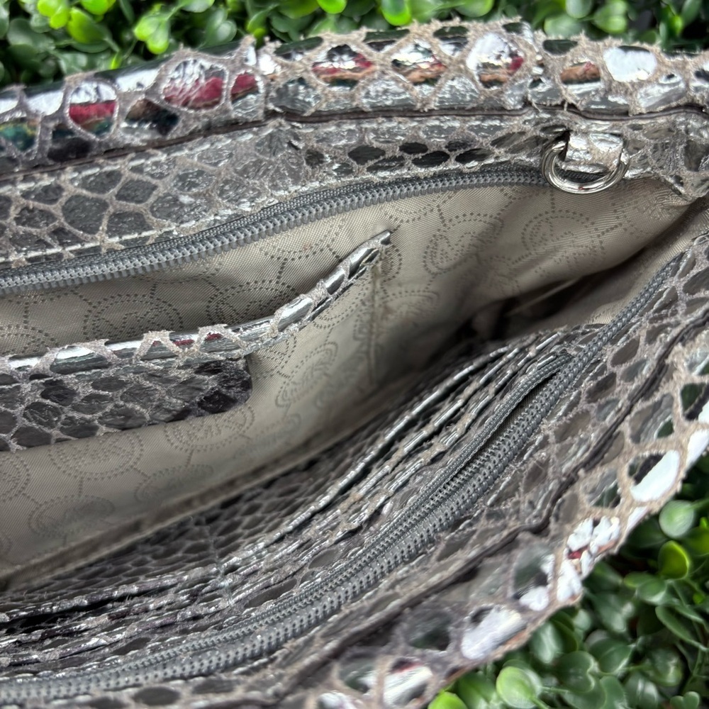 MICHAEL KORS TILDA Metallic Snakeskin Clutch - Picture 4 of 12